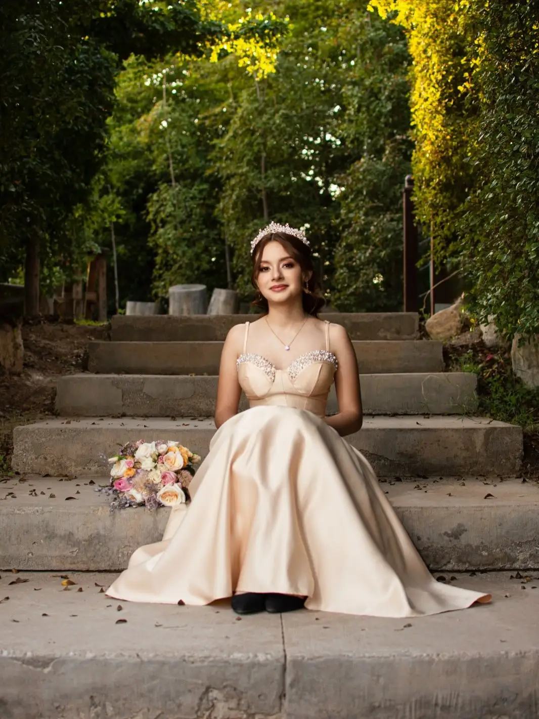 Retrato de quinceañera de Carmin